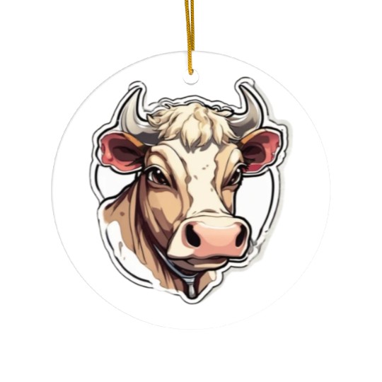 Cow Cows Cow Head Agriculture Farmer Ceramic Ornaments