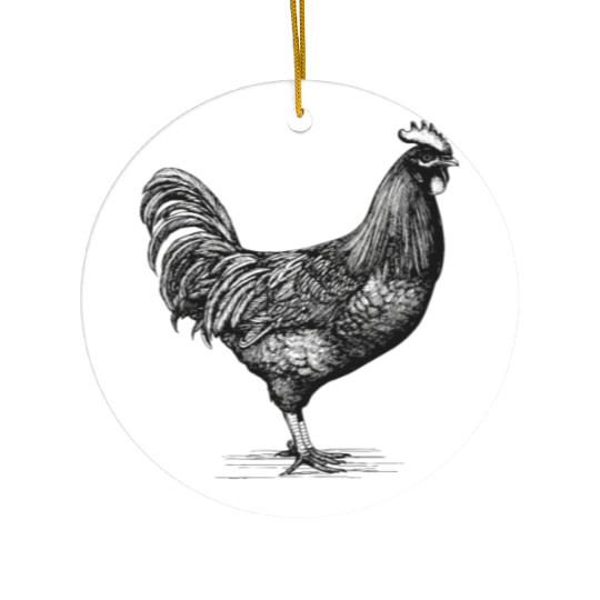 Farmer Funny Chicken Hen Gift Agriculture Ceramic Ornaments