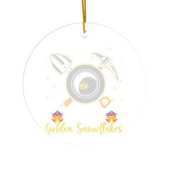 Holiday Plan: - Hunting Golden Snowflakes - Gold Ceramic Ornaments
