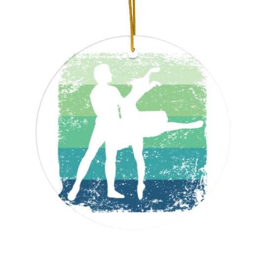 Ballet Dance Couple Vintage Ballerina Ceramic Ornaments