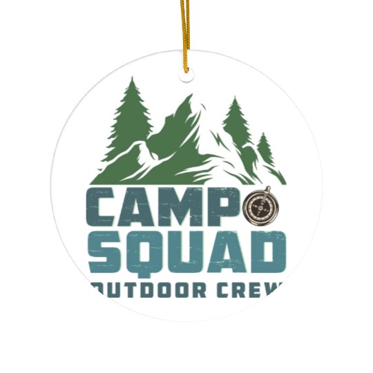 CAMP SQUAD OUTDOOR CREW Ceramic Ornaments