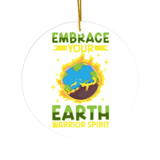 Climate Change Environmental Earth Day Planet Ceramic Ornaments