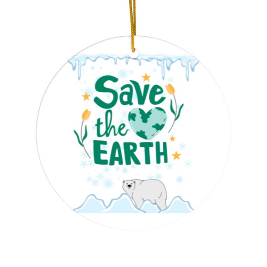 Save our Planet Earth, Save our beautiful animals Ceramic Ornaments