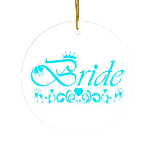 Bride Bachelorette Party Blue Ceramic Ornaments