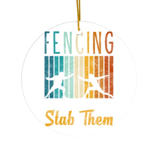 Fencing Training Winner Tradition Ceramic Ornaments