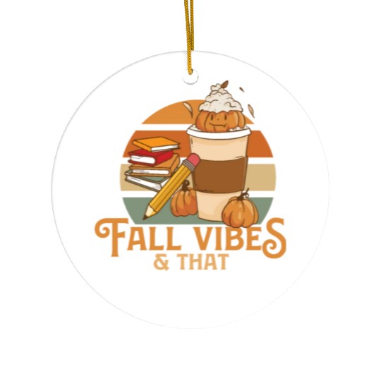 Fall Vibes That 3rd Grade Life Third Grader Ceramic Ornaments