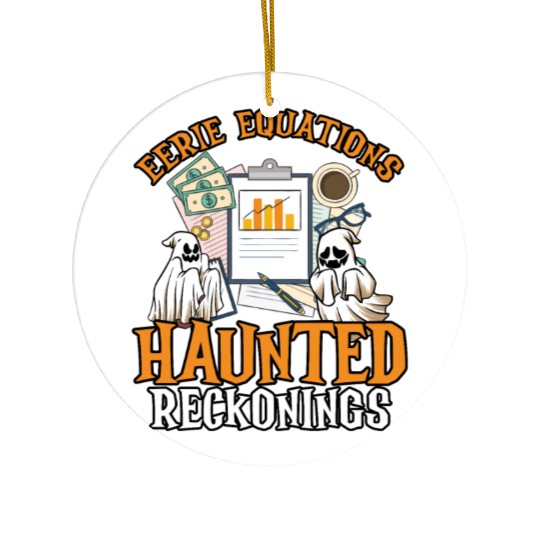 Eerie Equations Haunted Reckonings Halloween Ceramic Ornaments