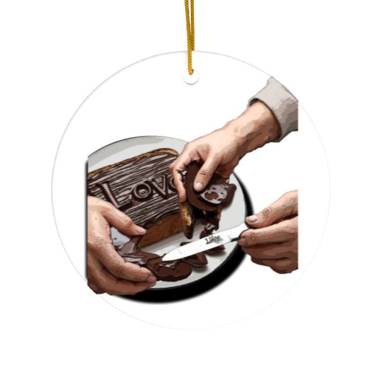 spread love design Ceramic Ornaments