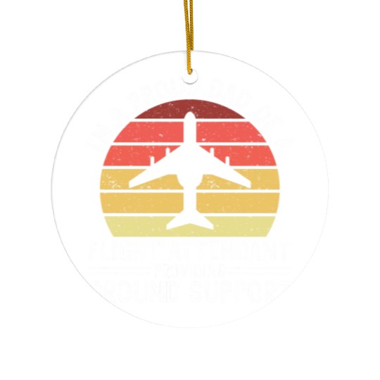 Flight Attendant Dad Airplane Flight Attendant Ceramic Ornaments