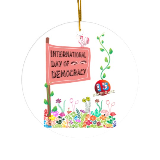 world day of Democracy Ceramic Ornaments