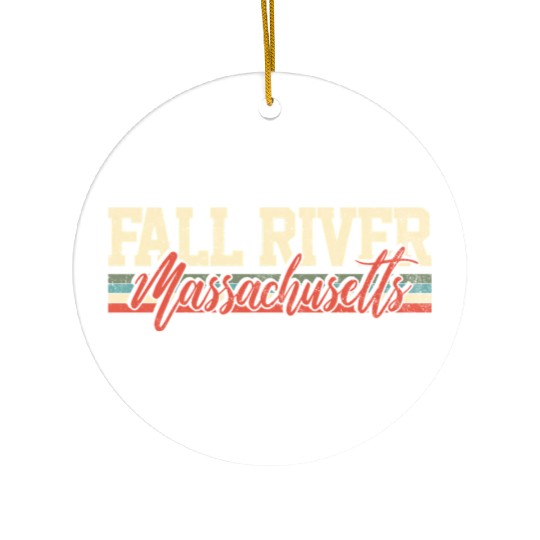 Fall River Massachusetts Ceramic Ornaments