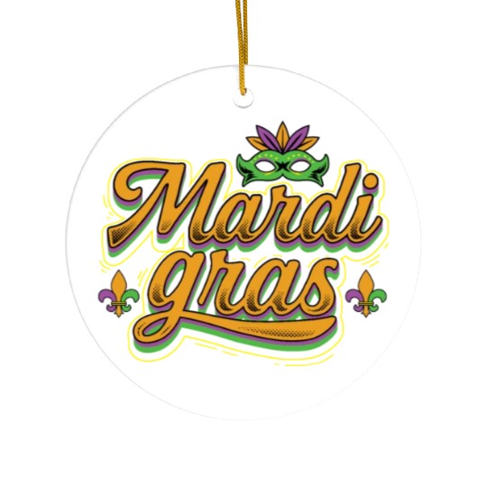 Mardi Gras Ceramic Ornaments