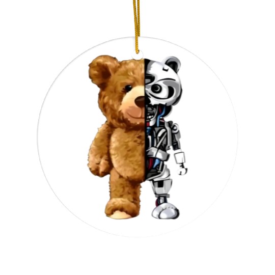 Teddy bear X Robot Ceramic Ornaments