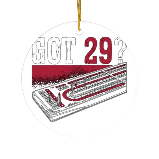 Cribbage Got 29 Crib Loves Board Game Tournament Ceramic Ornaments
