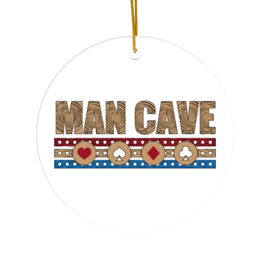 Cribbage Man Cave Loves Board Game Tournament Ceramic Ornaments
