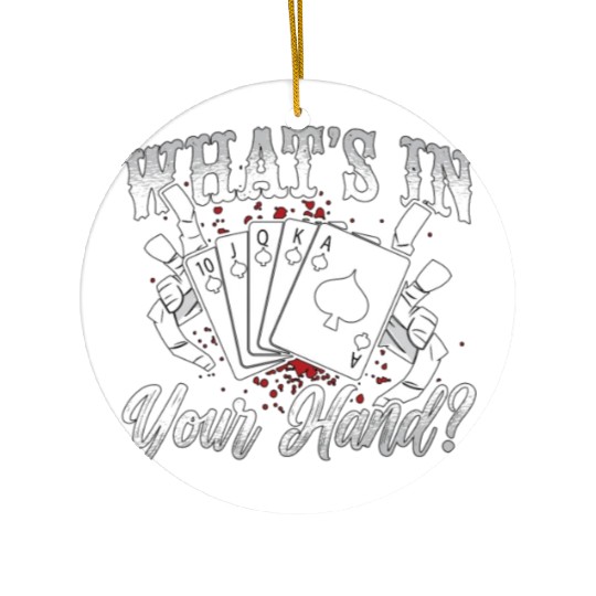 Cribbage What's In Your Hand Board Game Card Game Ceramic Ornaments