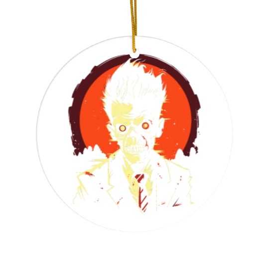 Zombie Apocalypse Ready for Halloween Grim Reaper Ceramic Ornaments