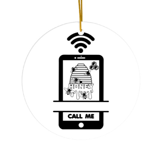 Call me the beekeeper Ceramic Ornaments