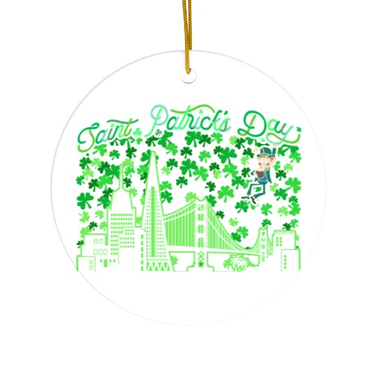 Saint Patrick's Day San Francisco California Ceramic Ornaments