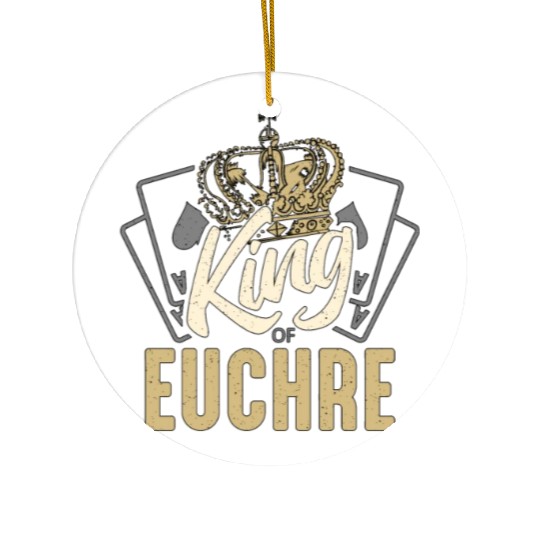 Euchre King Of Euchre Board Game Playing Cards Ceramic Ornaments