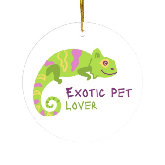 Green Chameleon Lizard Exotic Pet Lover Ceramic Ornaments