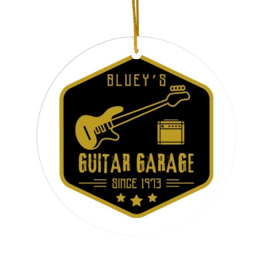 BlueyDad's Guitar Garage 1973 Ceramic Ornaments