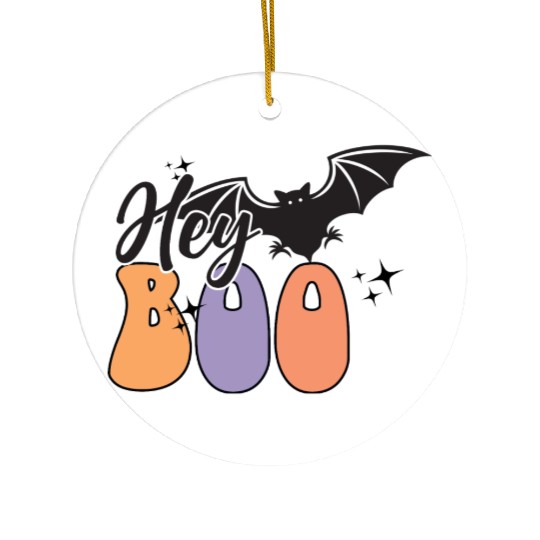 Hey boo Ceramic Ornaments