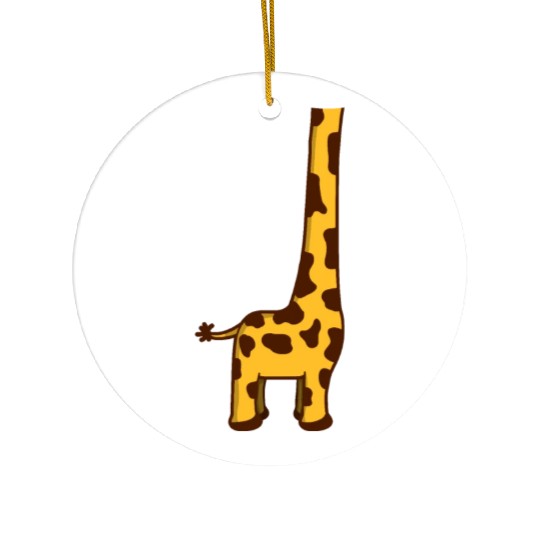 Funny Giraffe Without Head Cool Halloween Costume Ceramic Ornaments
