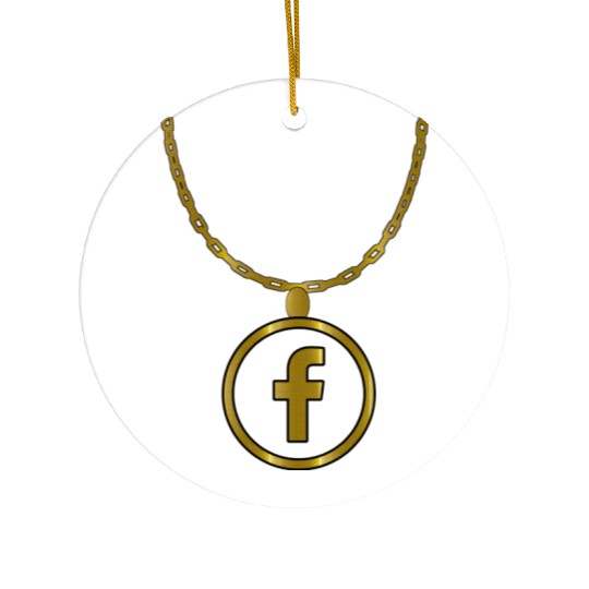 Facebook necklace Ceramic Ornaments