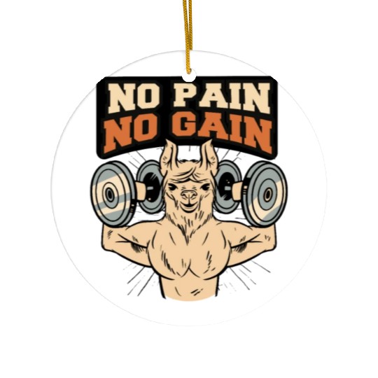 No pain, no gain Ceramic Ornaments