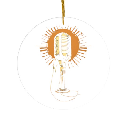 Microphone Retro Mic Ceramic Ornaments