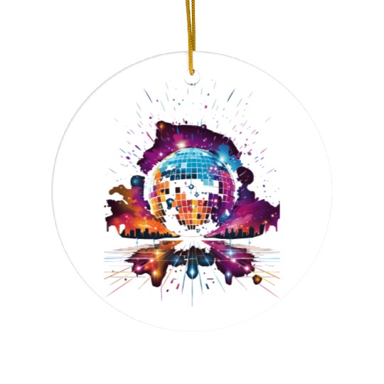 Disco Ball Party Ceramic Ornaments