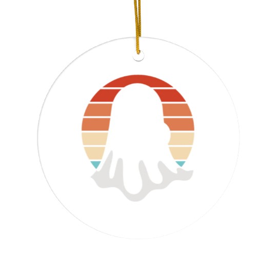 Ghost Hunter Funny Ghost Angry Ghost Halloween Ceramic Ornaments