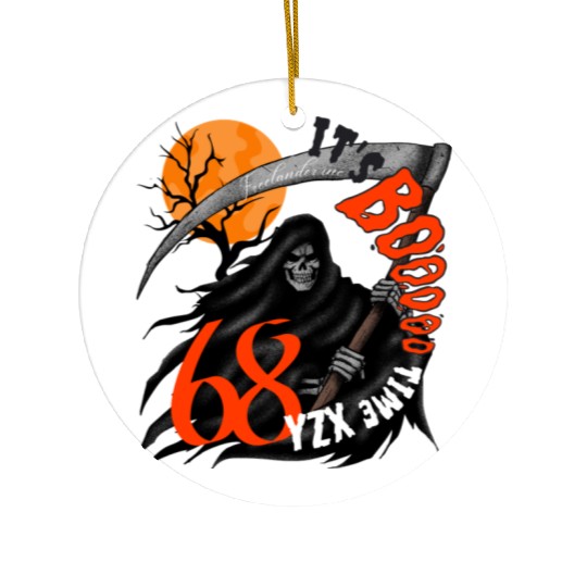 Grim reaper, creepy halloween Ceramic Ornaments