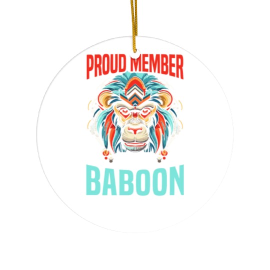 Baboon Monkey Lover Wildlife Animal Zookeeper Ceramic Ornaments