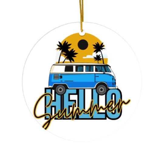 Hello Summer Ceramic Ornaments