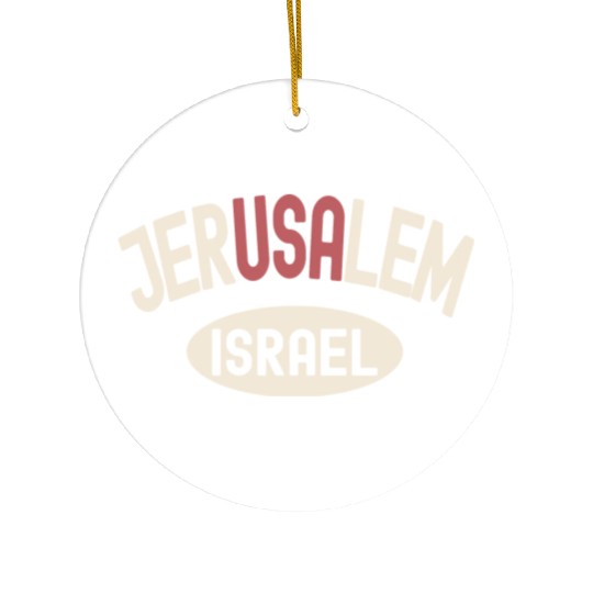 Usa Jerusalem Israel Ceramic Ornaments