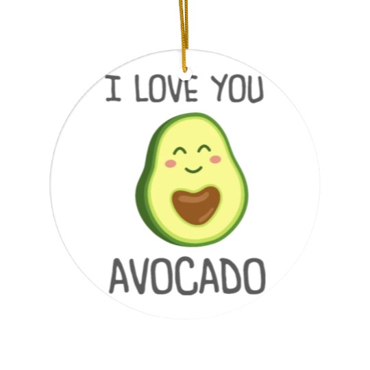 I Love you Avocado Ceramic Ornaments