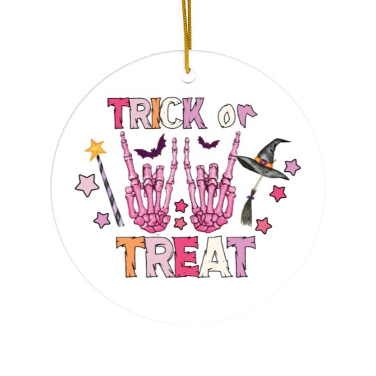 TRICK OR TREAT Ceramic Ornaments