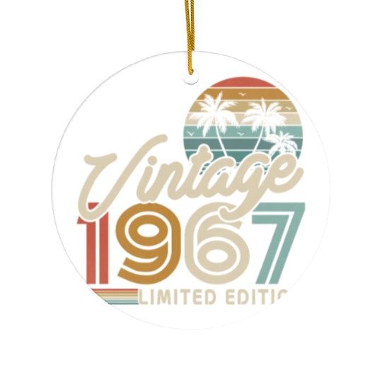 Vintage 1967 Birthday Surprise Ceramic Ornaments