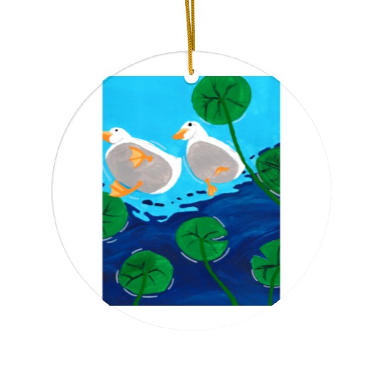 Duck Pond Ceramic Ornaments