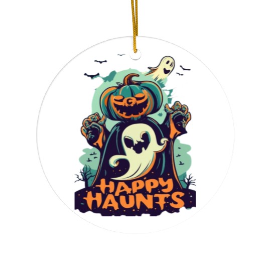 Happy haunts Ceramic Ornaments