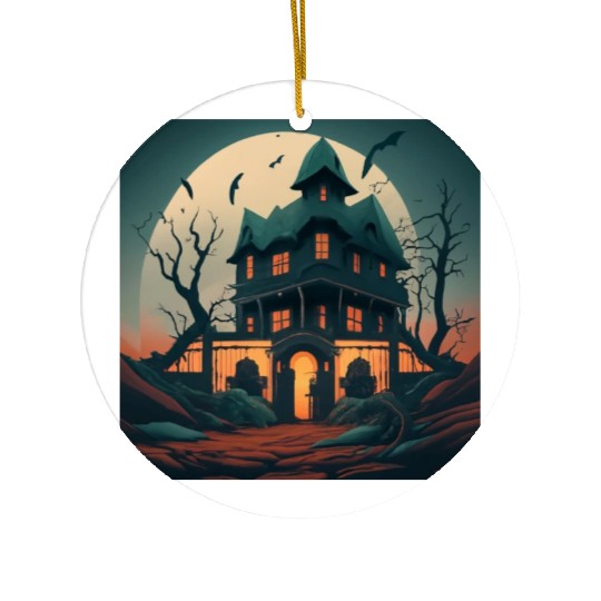Haunted House Ceramic Ornaments