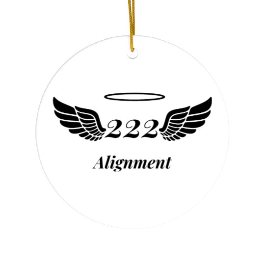 Angel Number 222 Alignment Ceramic Ornaments