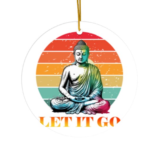 Let It Go, Yoga Buddhism Retro Ceramic Ornaments