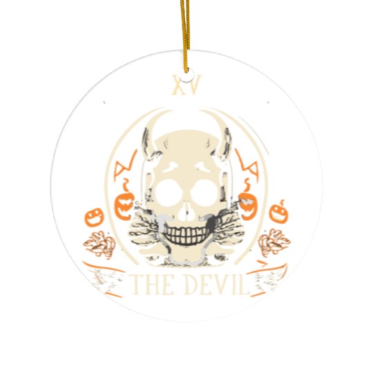 The Devil Tarot Skeleton Halloween Style Ceramic Ornaments