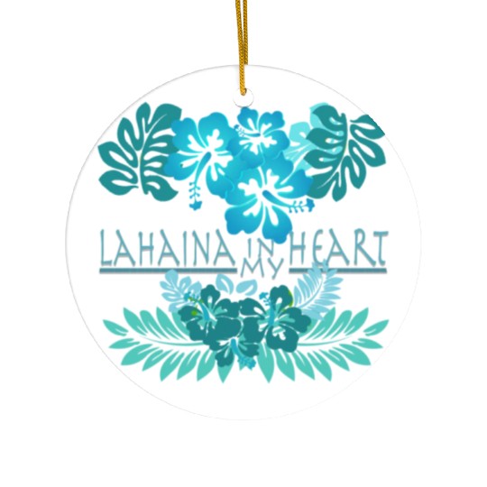 Lahaina in my Heart Ceramic Ornaments