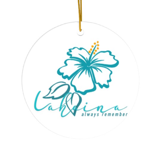 Blue Hibiscus: Lahaina - Always Remember Ceramic Ornaments