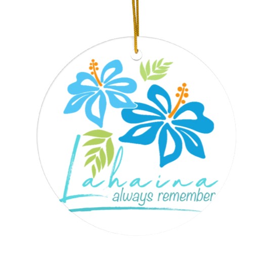 Hawaiian Hibiscus: Lahaina - Always Remember Ceramic Ornaments