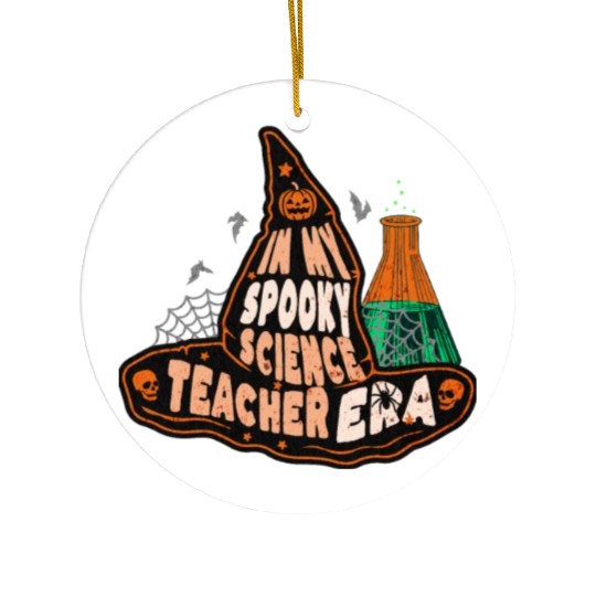 In My Spooky Science Teacher Era Witch Ceramic Ornaments